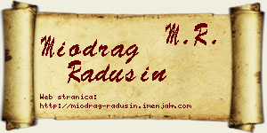 Miodrag Radusin vizit kartica